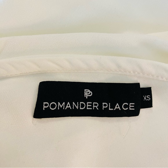 Pomander Place | NEW White Ruffle Collar Preppy Bow Faye Blouse Size XS - Picture 9 of 11